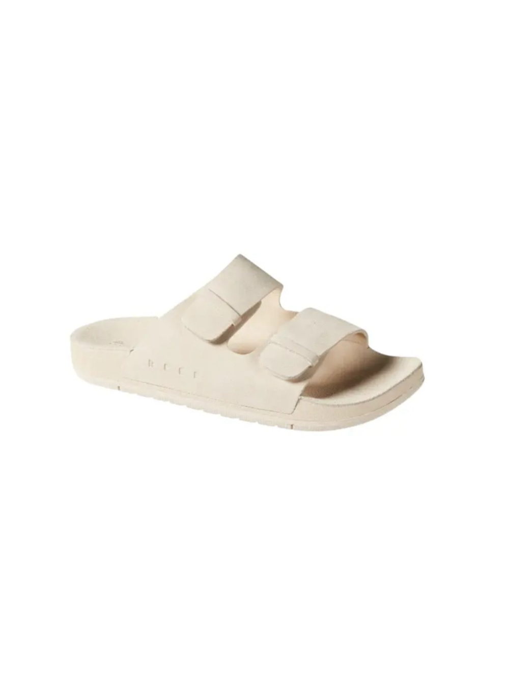 Reef Ojai Two Bar Sandals Womens 8 Beige Suede Comfort Slides Adjustable